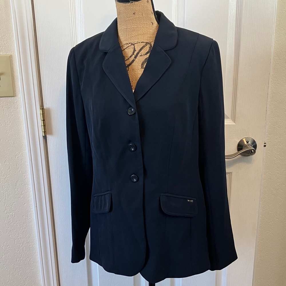 Ariat Heritage women’s horseback riding navy blue coat jacket equestrian 12 L